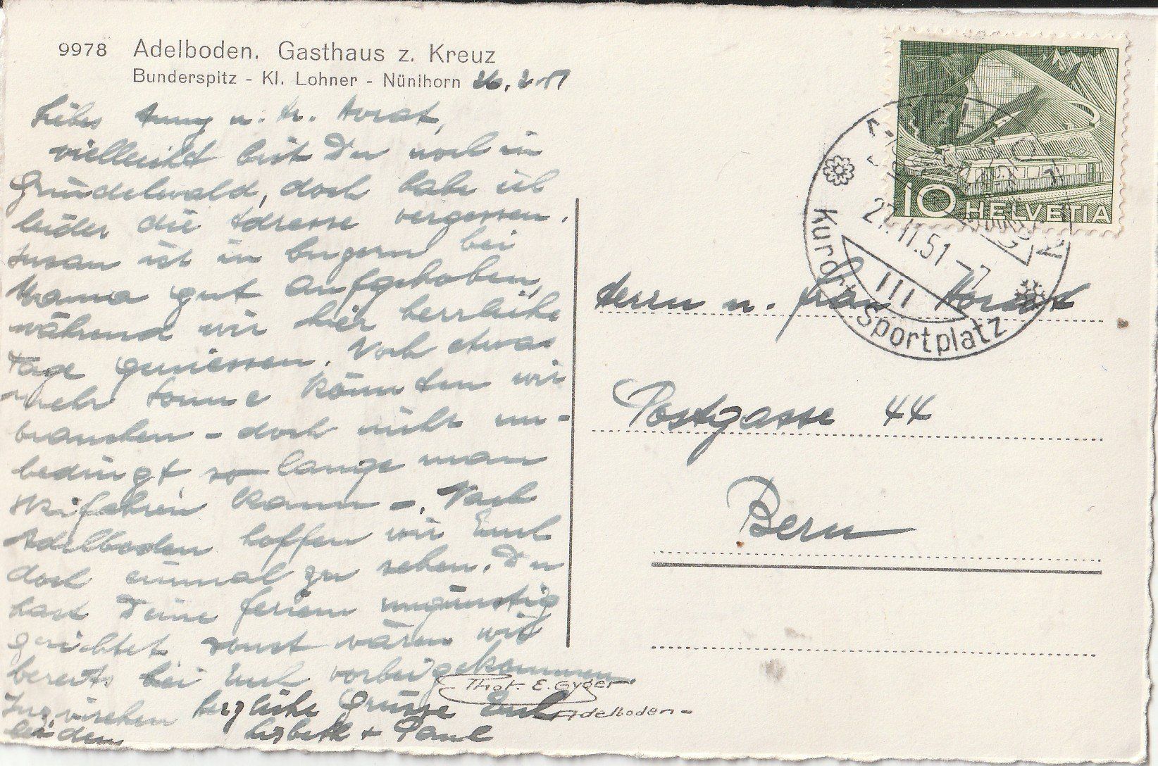 Cartoline postali: Adelboden – Usato da Lumbrein venduto da made02 1