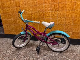 Kinderfahrrad Bikestar Cruiser 16 Zoll – Lila / Türkis