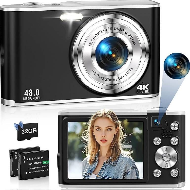 Fotocamera: 4K Digitalkamera 48MP Autofokus – Nuovo (secondo la descrizione) da Kreuzlingen venduto da Best-Deal-Oase