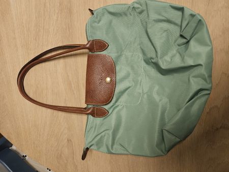 Longchamp Handtasche grün mit Lederdetails guter Zustand