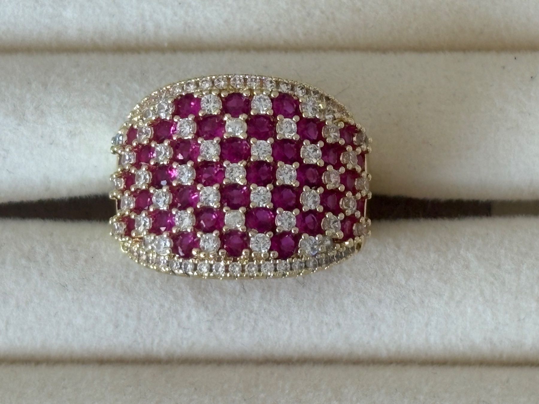 Anelli: Luxus Elegante Gr.19/9 Ring Farbe: Gold/rot – Nuovo (secondo la descrizione) da Biel-Bienne venduto da Roserosse13 1