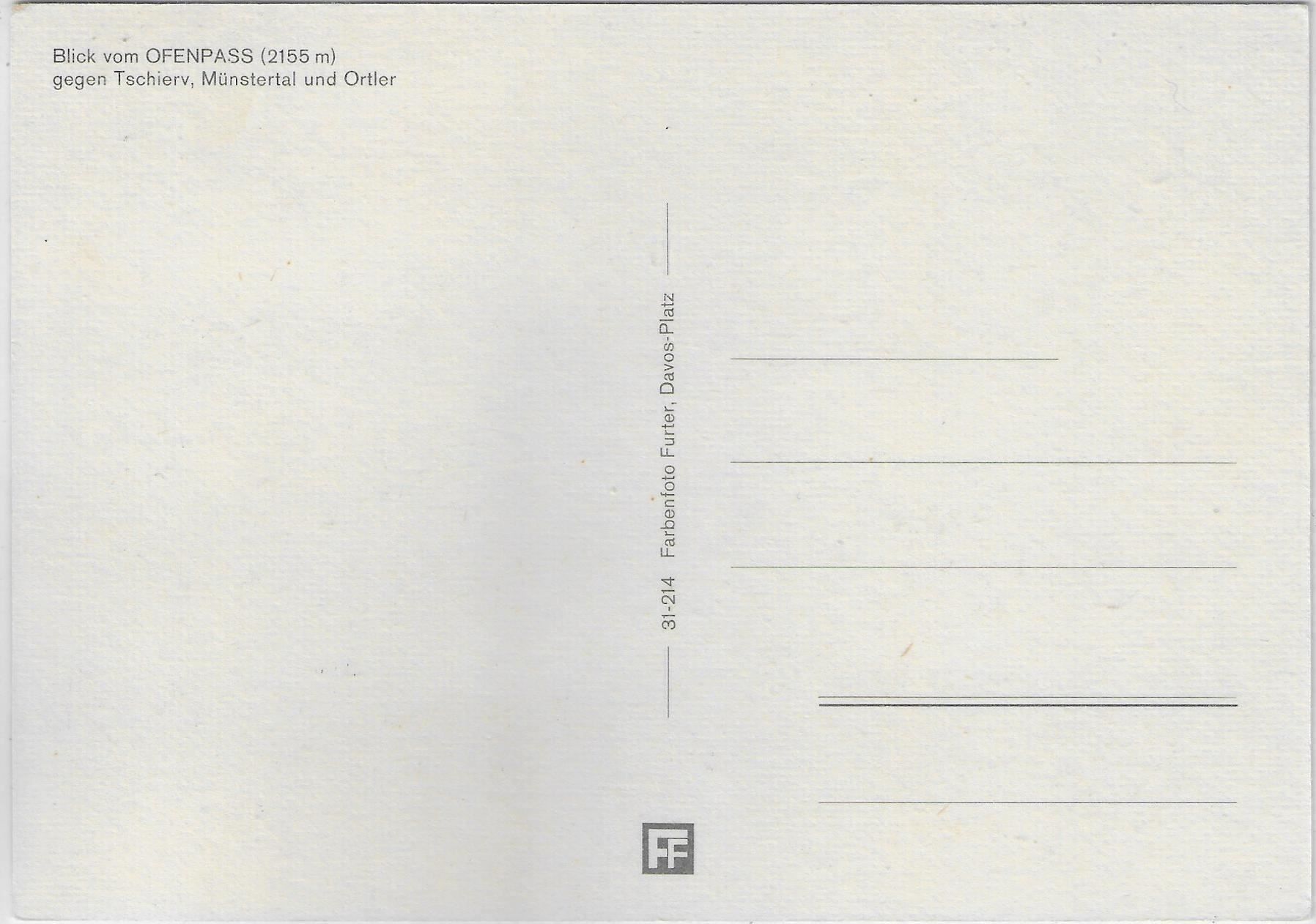 Cartoline postali: Münstertal - Tschierv – Usato da Ettingen venduto da Kartenplanet 1