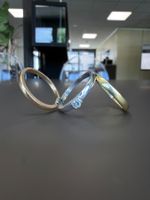 Vintage Ring 750 Tricolor Gold Diamant Gr. 55 / Anello oro