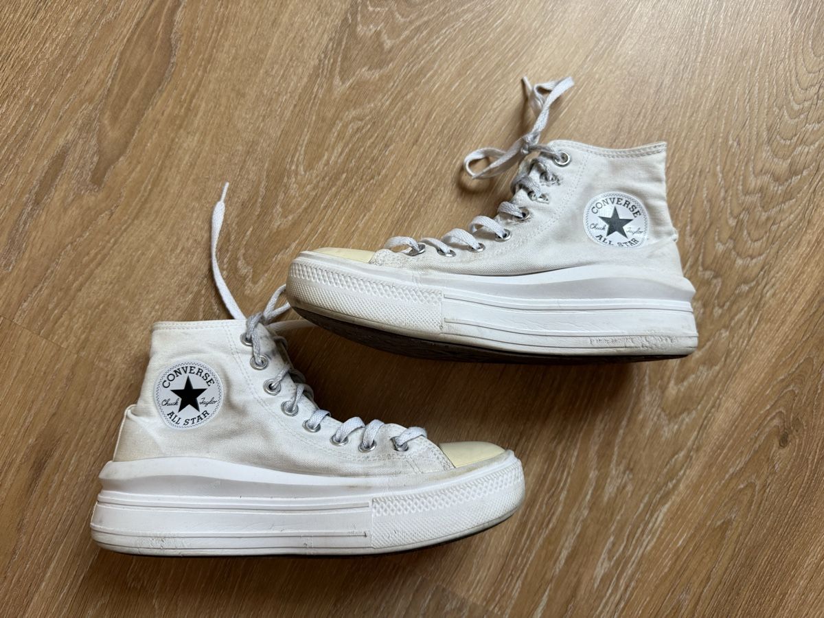 Converse Scarpe da donna: Baskets blanches plate-forme Converse All Star, p.39 – Usato da Tavannes venduto da Thriftshop 2