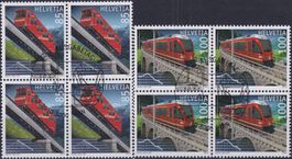 2010, Nr.1349+1350 (Bahnjubiläum) Viererblöcke + Ersttags-O