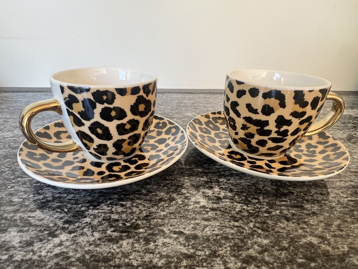 Tazze: Kaffee Tassen mit Leo Muster – Usato da Zürich venduto da giulina8