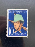 Schweiz 1914/17 Soldatenmarke Inf.Regiment 22 4.Division F