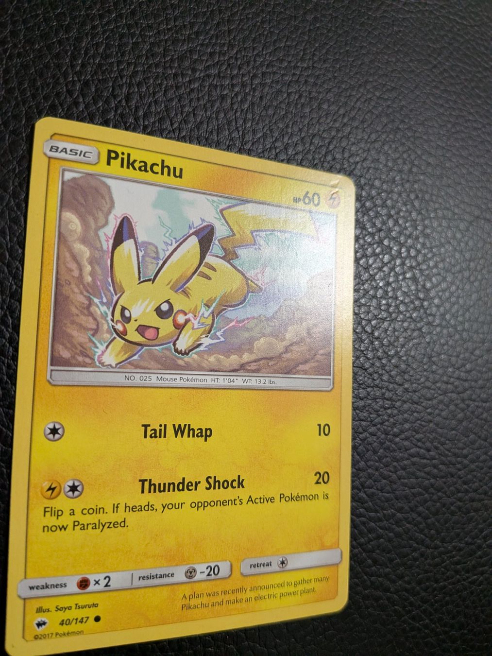 Pokémon Carte collezionabili: 2017 Burning Shadows Pikachu 40/147 Ab 1 – Usato da Paradiso venduto da Pkmn10 1