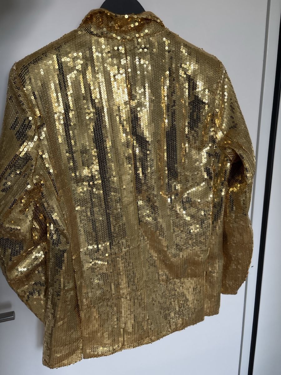 Giacche: Glitzer Sakko / Blazer, Gold, Grösse S. – Nuovo (secondo la descrizione) da Allschwil venduto da ms__pf9m 1