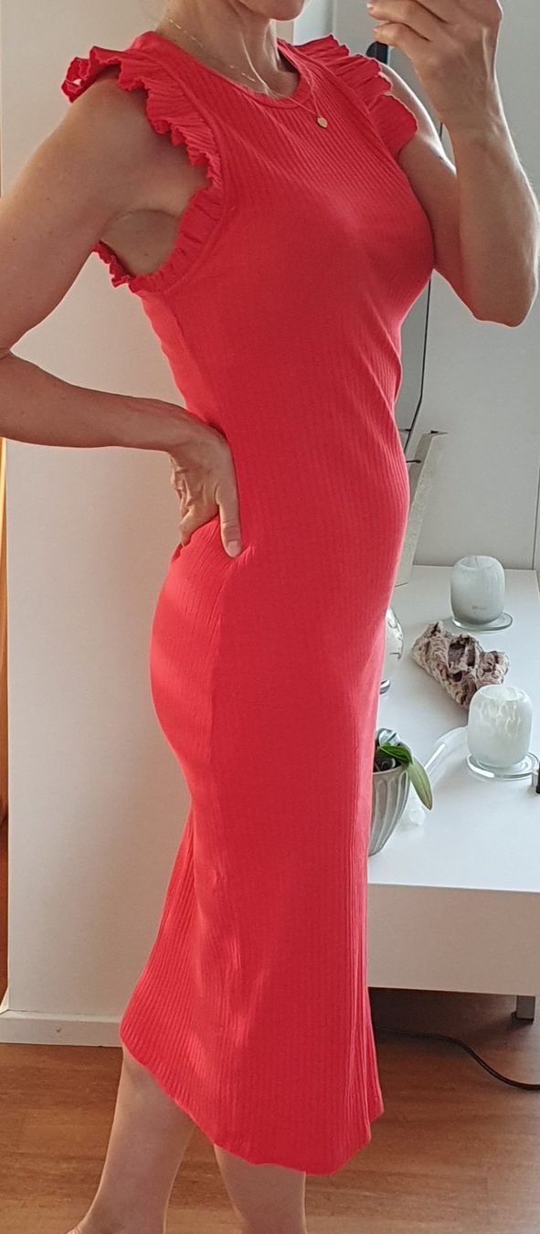 Mango Robes: Maxikleid korallenrot Gr 34, Baumwolle – D'occasion à Stansstad par InStyle8 3