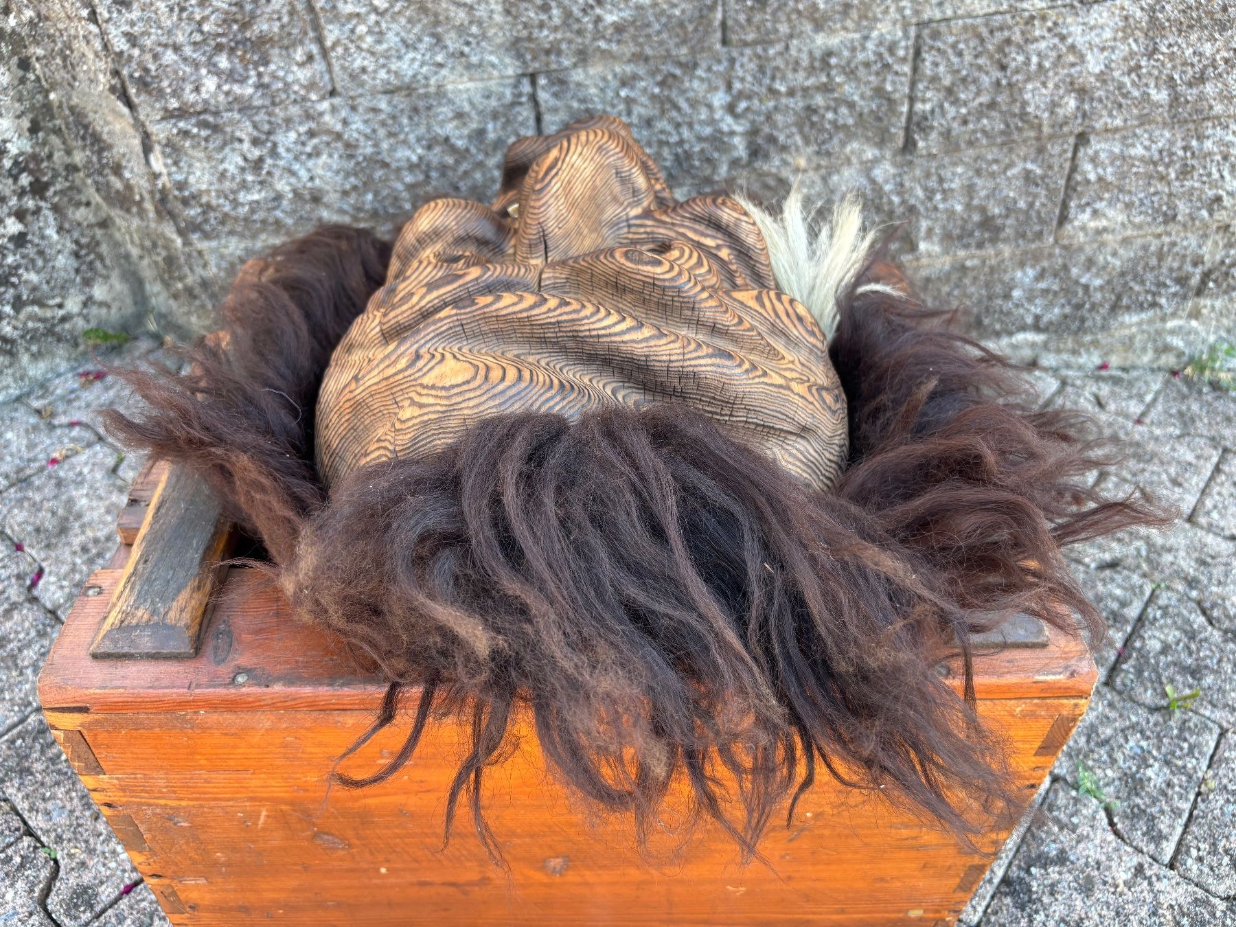 Sonstige Antiquitäten & Kunst: sehr schöne grosse alte Walliser Holzmaske – Gebraucht aus Feldbach von Olive1 6