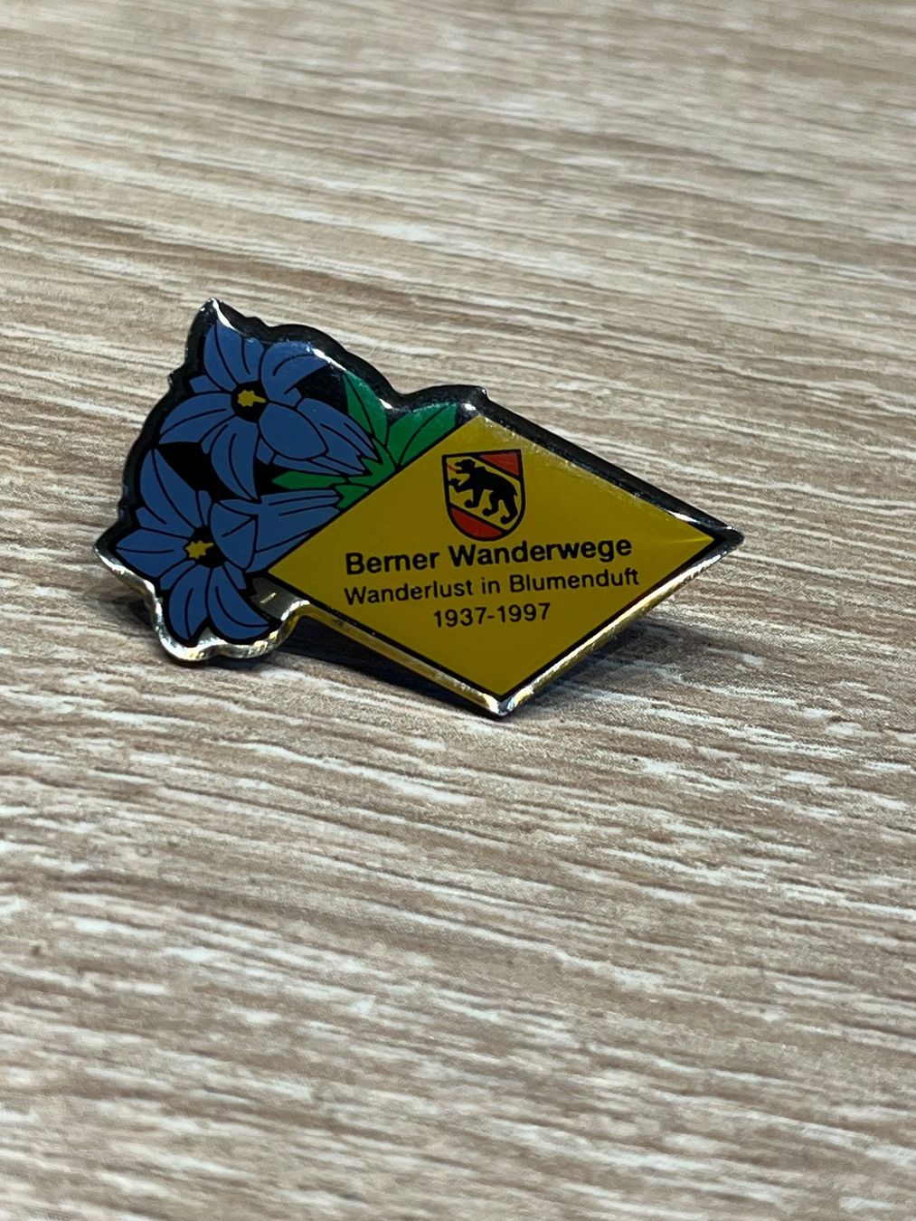 Swiss Placchette & Badge: Pin schweizer Wanderwege – Usato da Muttenz venduto da Bhuebi