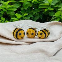 Schlüsselanhänger Biene gehäkelt Tasche Rucksack