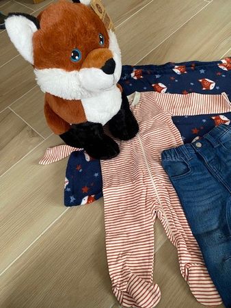 neues Set für ein Baby Gr. 62/68 "Riesen-Fuchs"