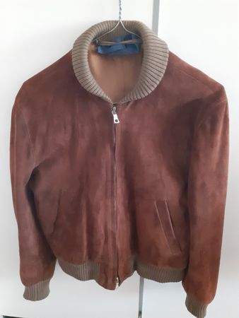 Braune Wildlederjacke für Herren -  ca 164 - 170 - Vintage