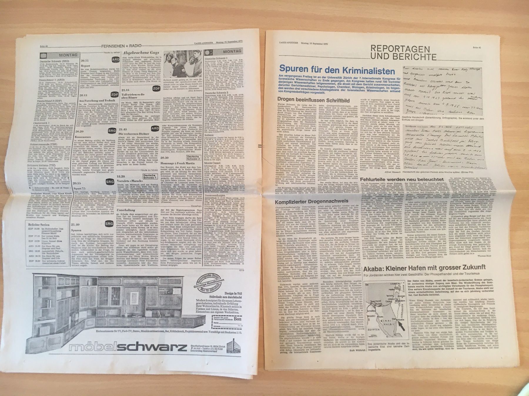 Zeitschriften & Magazine: Tagesanzeiger vom 15. September 1975 – Gebraucht aus Luzern von Jiggy_8898 8