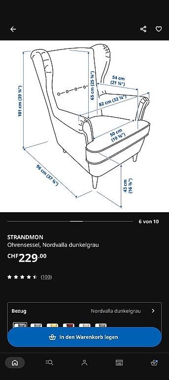 Poltrone: Ohrensessel Strandmon Grün Samt  – Usato da Emmenbrücke venduto da gin_6djl 1
