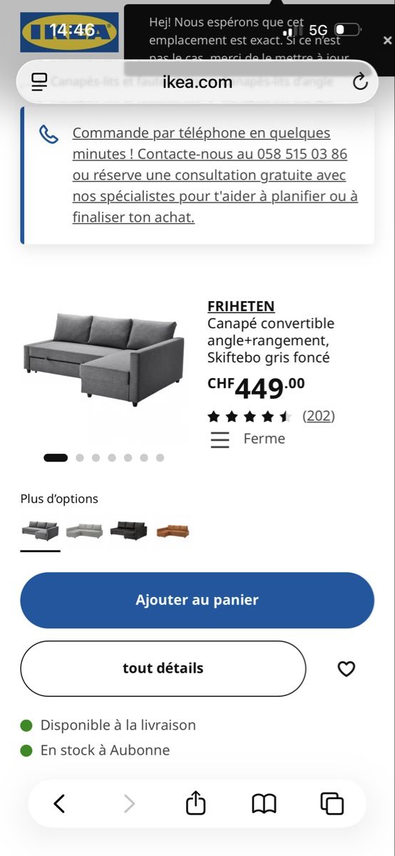 Divani: Canapé IKEA  – Usato da Petit Lancy venduto da 2stroke1992 2