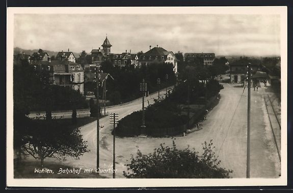 Cartoline postali: Wohlen /AG, Blick auf Bahnhof und Quarti – Usato da Berlin venduto da bartko-reher