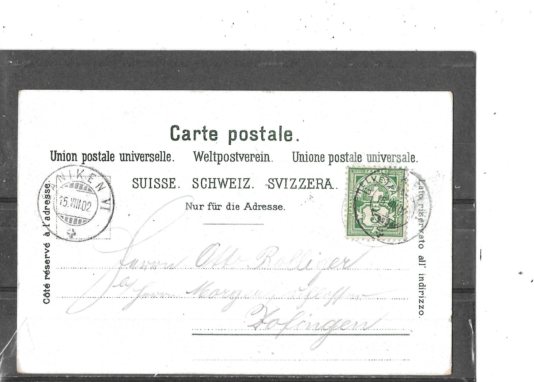 Cartoline postali: SO Olten 1902 mit Bahngelände – Usato da Schocherswil venduto da Wilare 1