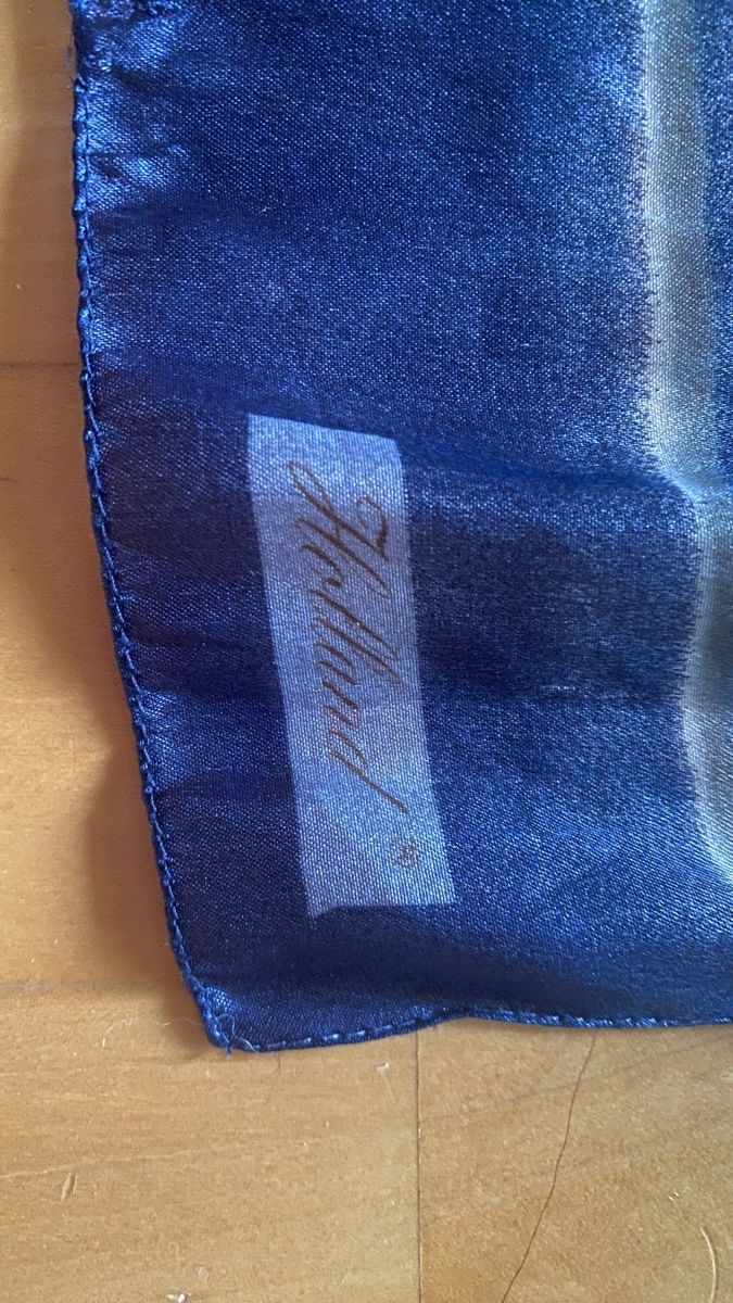 Foulard & Sciarpe: Schöner Holland Seidenschal, blau gemustert, – Usato da luzern venduto da bar_5gtr 2