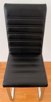 Freischwinger Lederstuhl schwarz gebraucht
