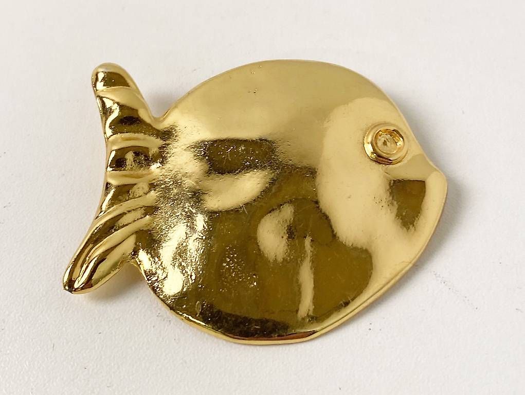 Spille & Fermagli: Edouard Rambaud, Gold Fisch Brosche – Usato da Ballwil venduto da ClassicGallery 3