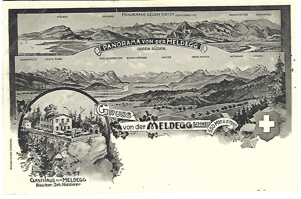 Cartes postales: Gruss vun der Meldegg App. – D'occasion à Wetzikon ZH par Brulu100
