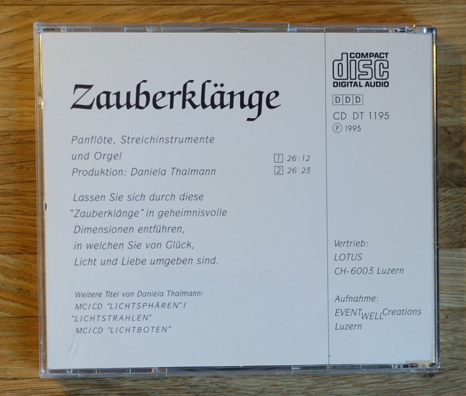 CD: Daniela Thalmann – Zauberklänge - D21 – Usato da Sessa venduto da discoverymedia 1