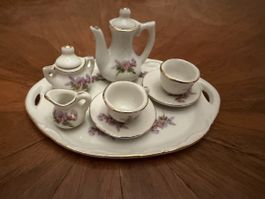 Miniatur Teegeschirr 10-teilig Porzellan Japan guter Zustand