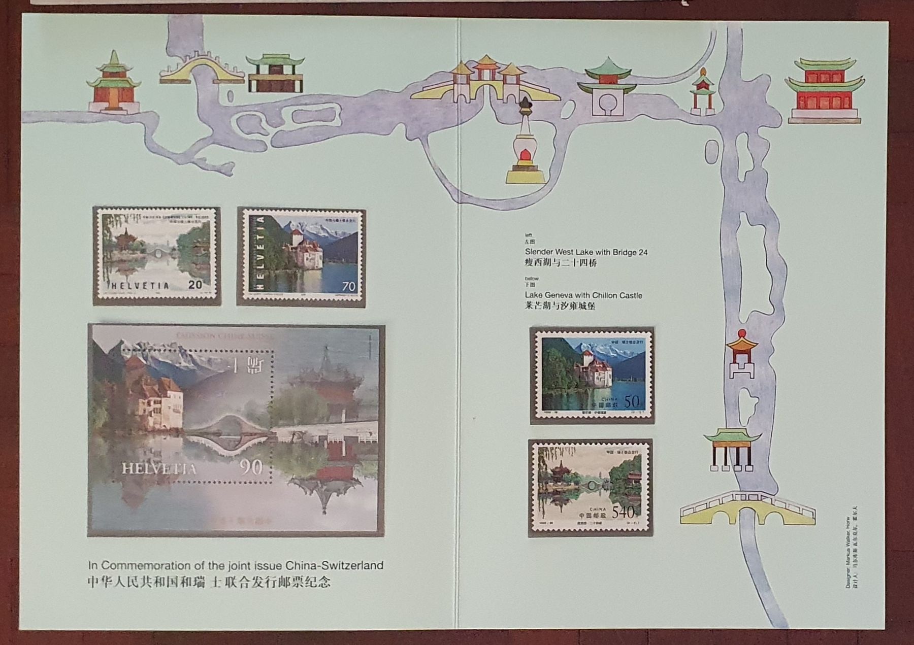 Alle Briefmarken: Briefmarkensatz China-CH Schweiz 1991 – Gebraucht aus Kreuzlingen von Rschweiz1 4