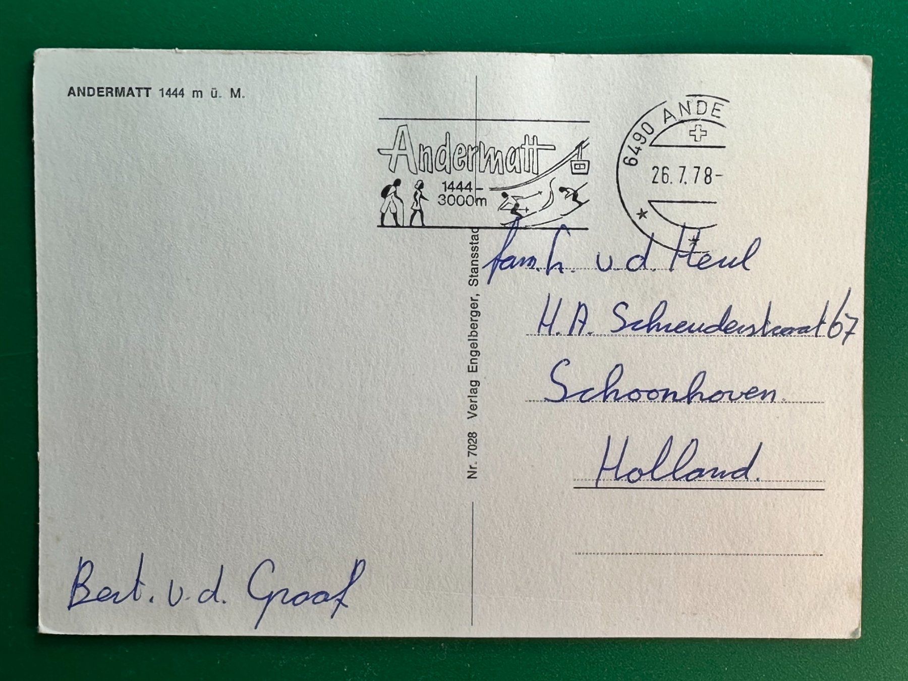 Cartoline postali: Andermatt - 4 Ansichten - belebt !!! – Usato da Steg VS venduto da danwer74 1