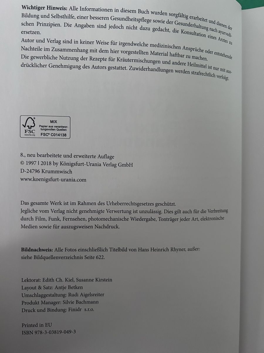 Bücher: Das Neue Ayurveda Praxis Handbuch – Neu (gemäss Beschreibung) aus Dietikon von TdaC 1