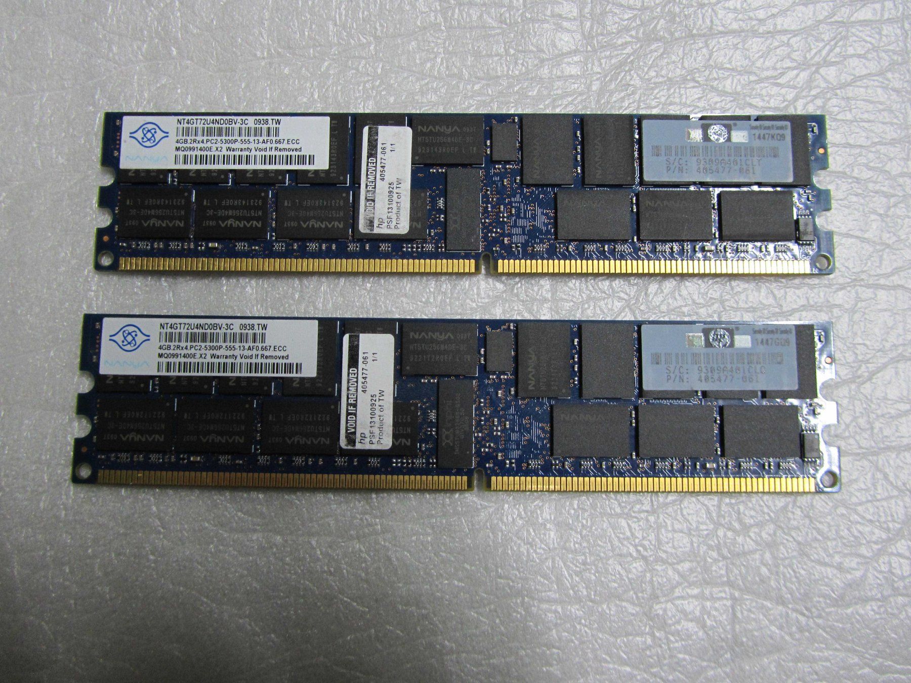 Hewlett Packard Memoria / RAM: 2x 4GB PC2 Memory Ram-HP – Usato da moosseedorf venduto da RTN10 3