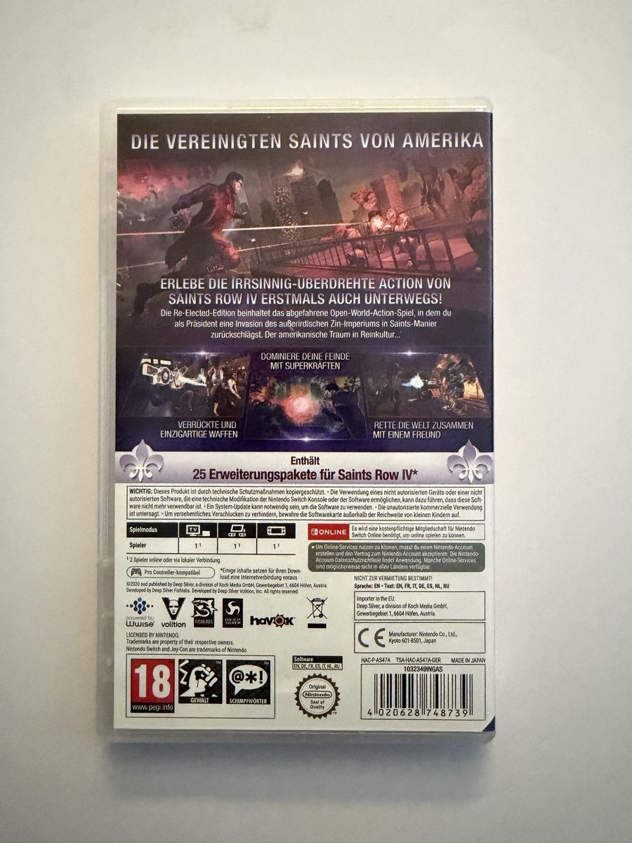 Nintendo Giochi: Saints Row 4 Re-elected Switch Game – Nuovo (secondo la descrizione) da Hendschiken venduto da Jamie2006 1