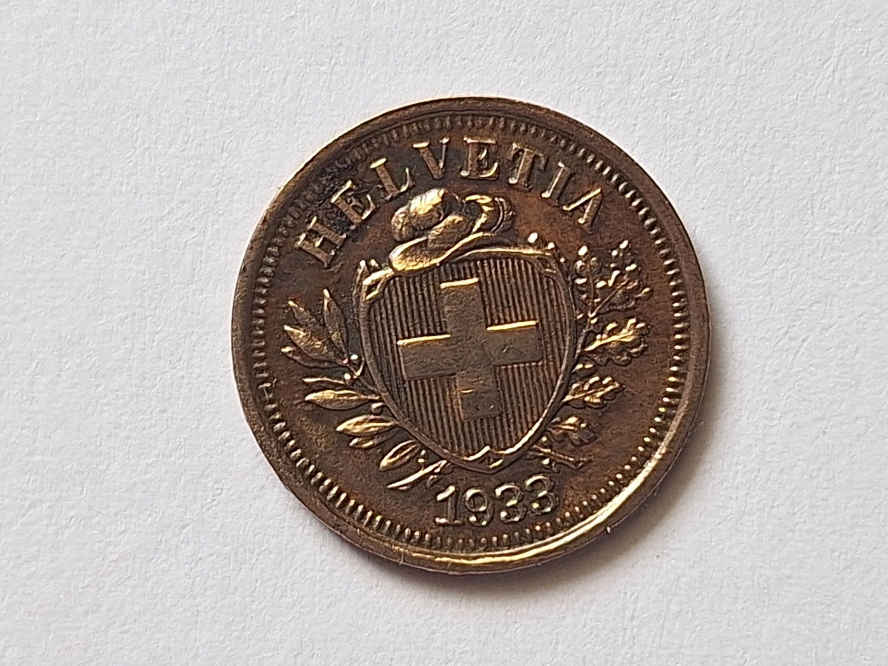 Alle Münzen: 1ct 1933 – Gebraucht aus Couvet von zeze03