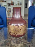 flower vase brown gold Thomas Germany vintage