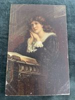 Ansichtskarte Frau mit Buch Gebet Glaube