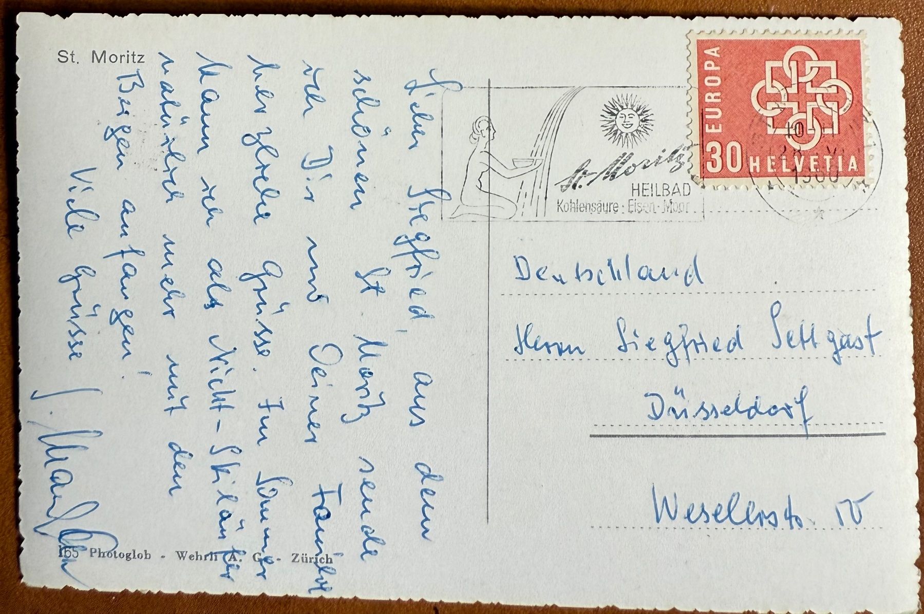 Ansichtskarten: St Moritz 1960 – Gebraucht aus Lutry von Ediego 1
