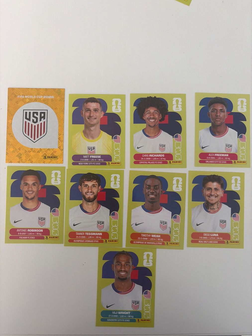 Panini Sammelbilder & Trading cards: Panini WM 2026 Sticker-Team USA – Gebraucht aus Horgen von Alexandergretener