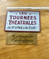 Plaques publicitaires théâtre
