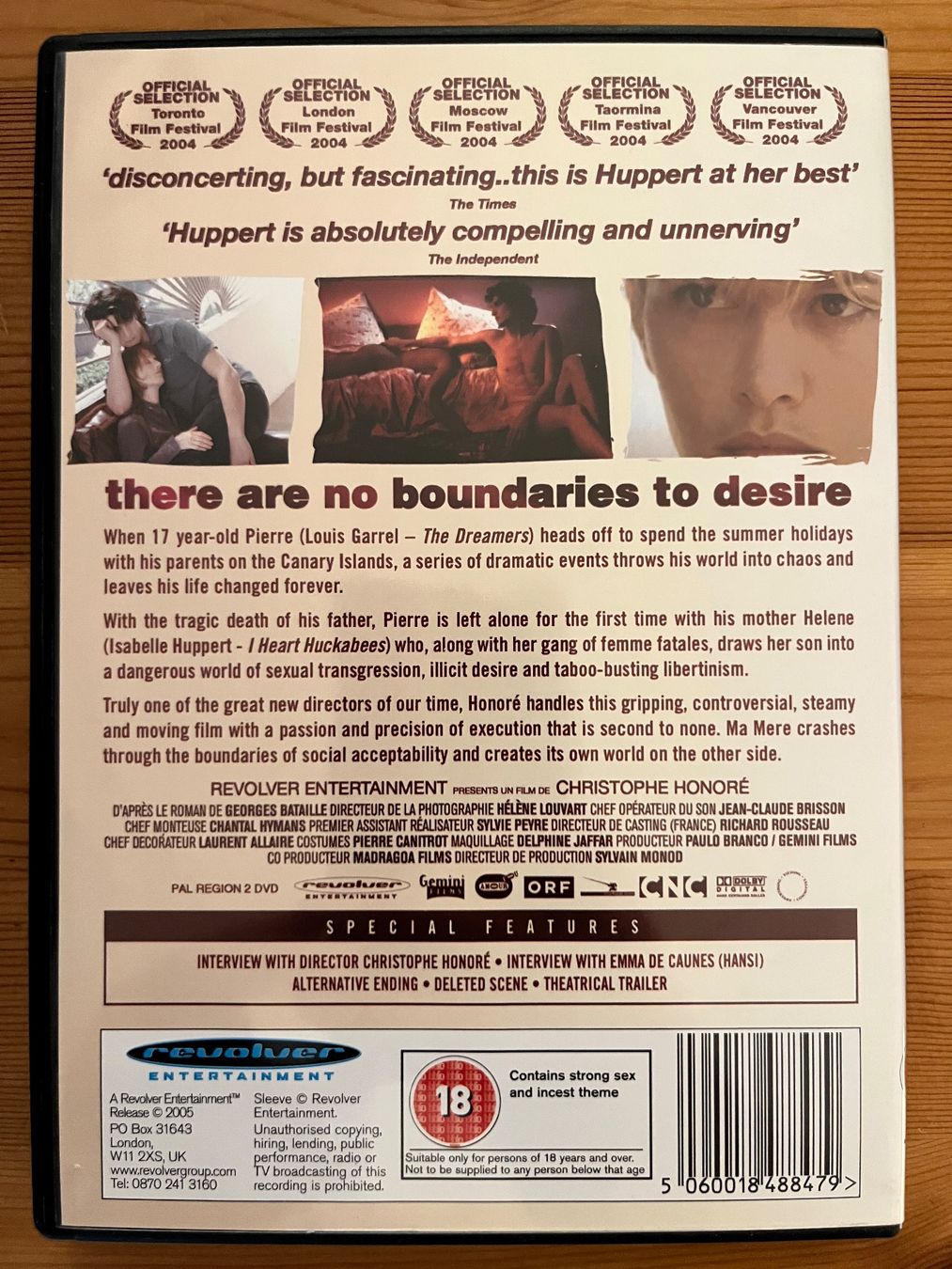 Alle DVDs: MA MÈRE - C. HONORÉ - ISABELLE HUPPERT & LOUIS GARREL – Gebraucht aus Lausanne von sbar224 1