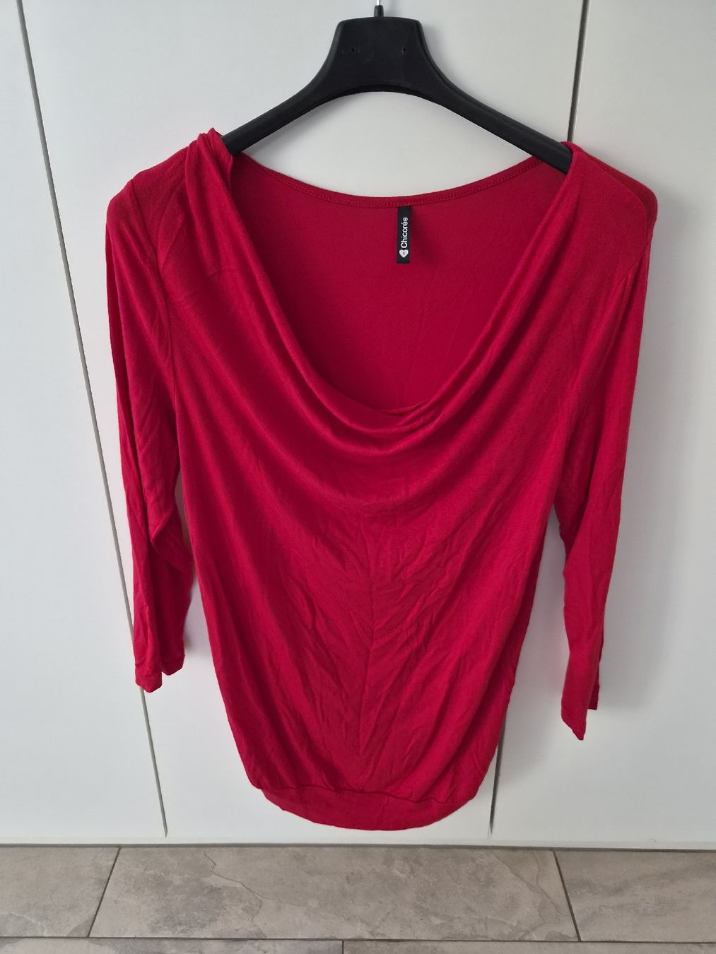 T-shirt: Chicoree Damen 3/4-Shirt Rot Grösse S – Usato da Niederrohrdorf venduto da Miripfiri