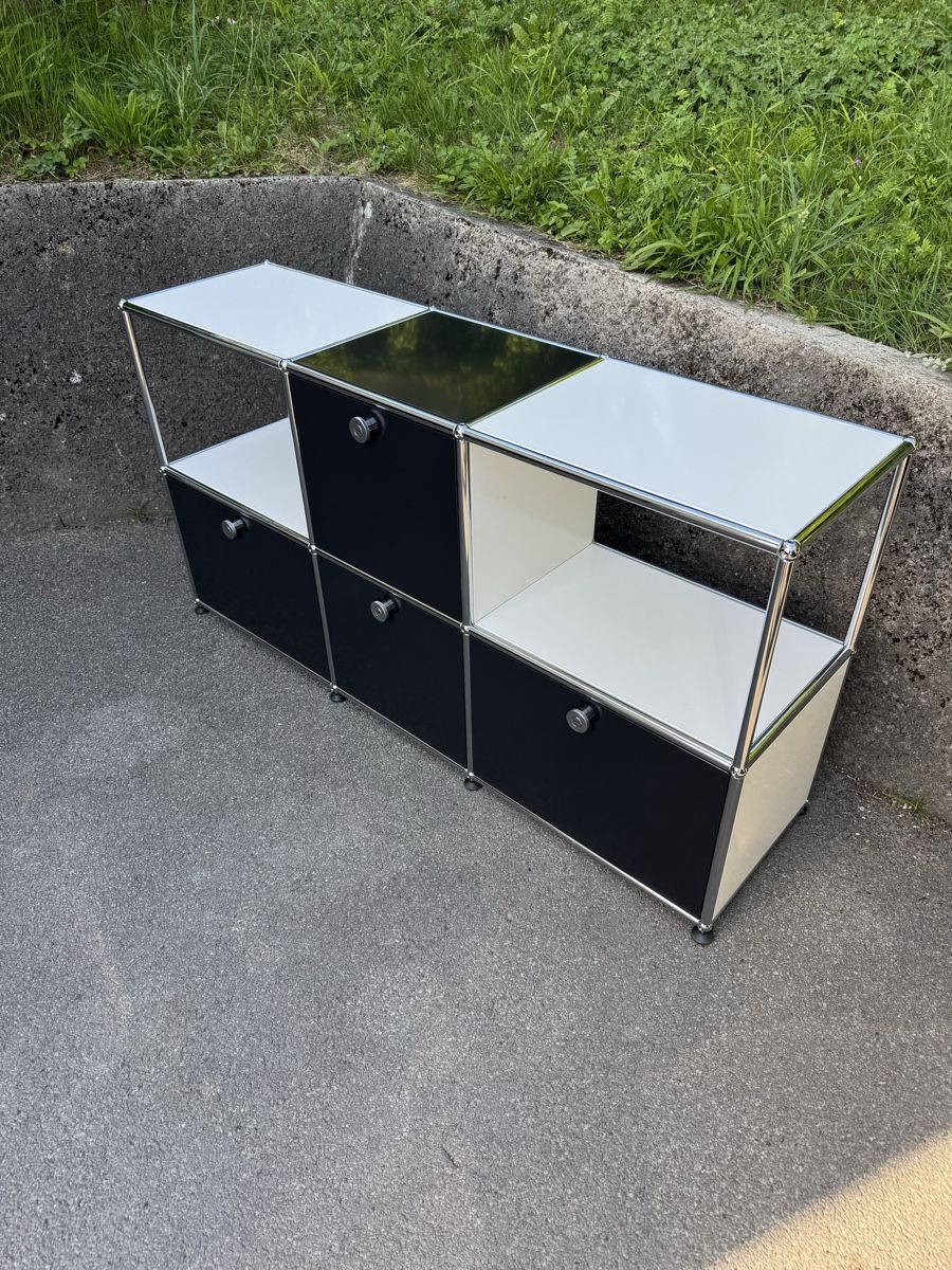 USM Cassettiere: USM Haller Sideboard schwarz/weiss – Usato da Rüti ZH venduto da ZdieKralle 1