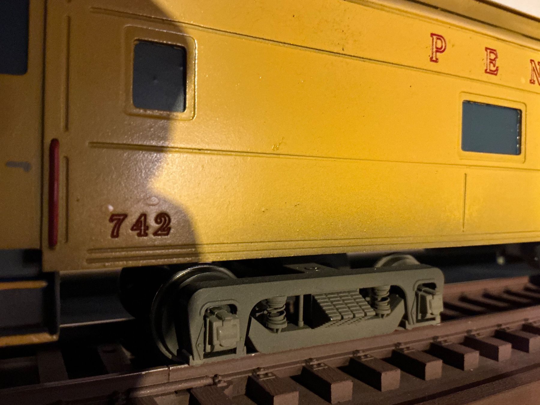 Modellini di ferrovie: Spur 0. Dynamometer Car der Pennsylvania, 2-Leiter, Messing – Usato da Neerach venduto da Amtrak283 9
