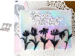 Stanzschablone Nr. R162, Blumen 5er Set (Sizzix geeignet)