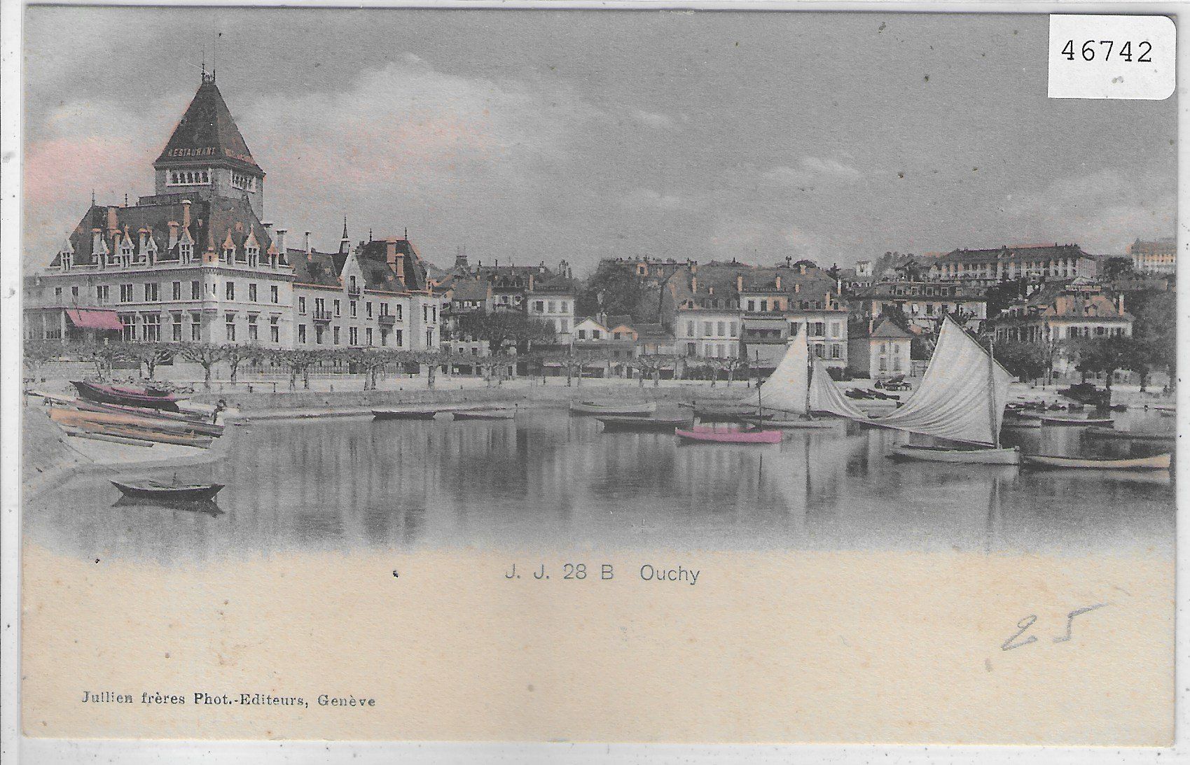 Cartoline postali: Ouchy - Vue generale - coloriert – Usato da Ettingen venduto da Kartenplanet