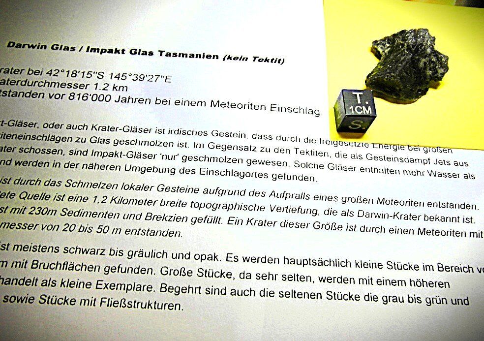 Minerali & Pietre curative: 6,6 g Darwin Glas  -  Impaktite – Nuovo (secondo la descrizione) da Lengnau BE venduto da Lanthemann 3