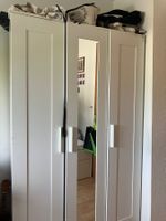 BRIMNES Wardrobe with 3 doors, white, 117x50x190 cm
