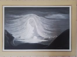 Gemälde W. Zwicky 1983 gerahmt 90x60cm / 107x77cm